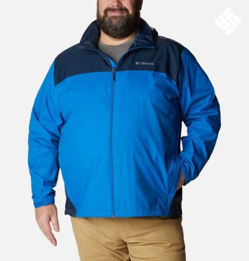 Men's Columbia Glennaker Lake Rain Jackets Blue | Plus Size CA-O1803